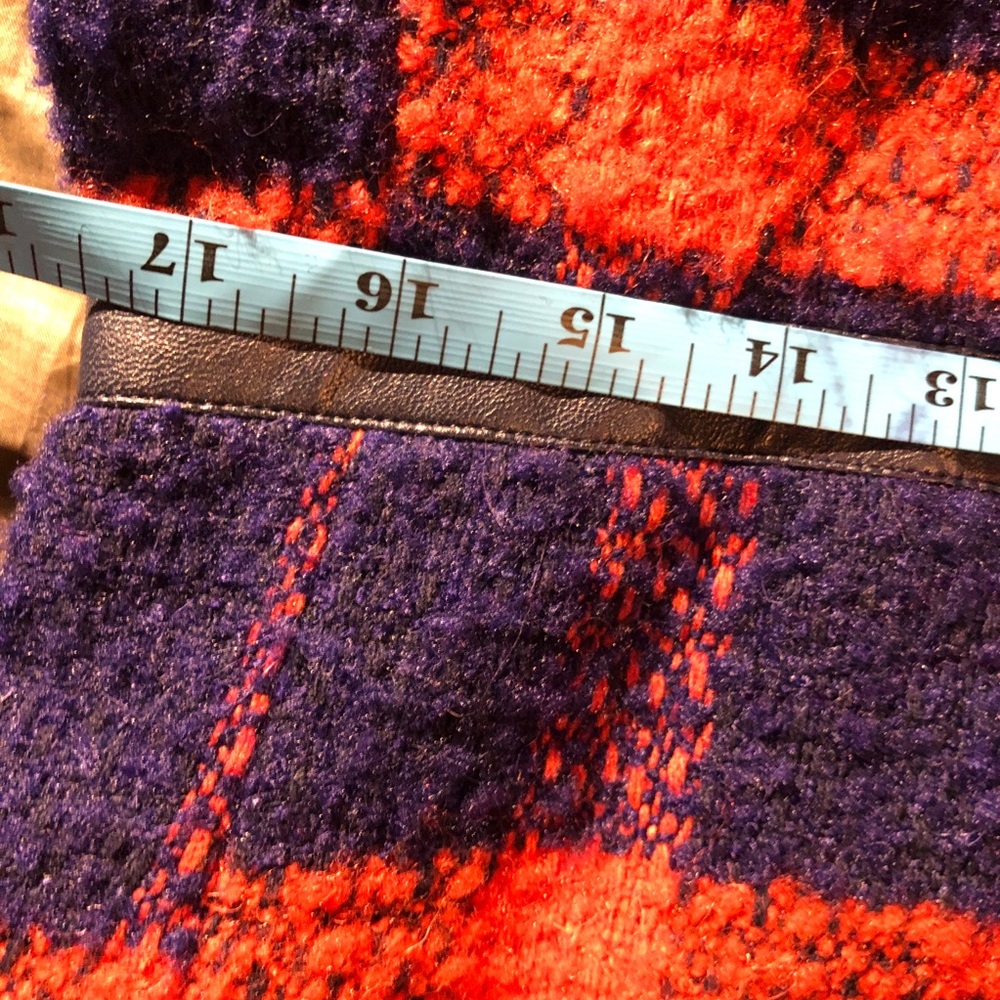 ModCloth wool with leather trim coat. Size large. Snap closure - Picture 15 of 16